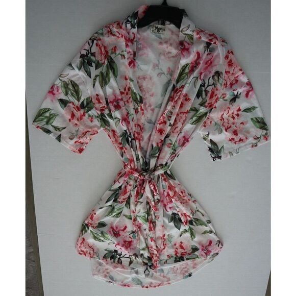 Show Me Your Mumu Women's One Size Pink Rose Garden of Blooms Brie Robe $84+ - Picture 8 of 13
